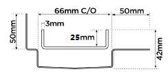 65TiiMTLF Linear Drain with Tile Flange