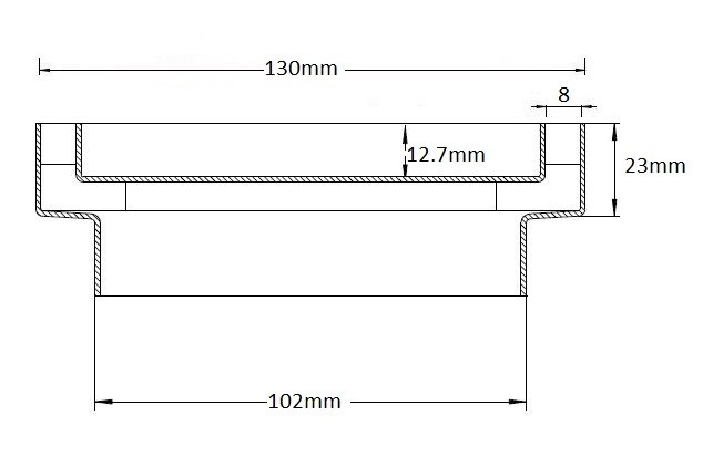 SQ100Ti20DN100 Square Floor Waste