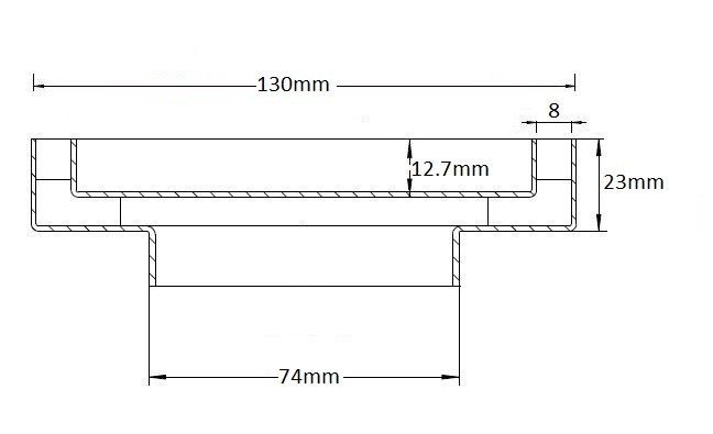 SQ100Ti20DN80 Square Floor Waste